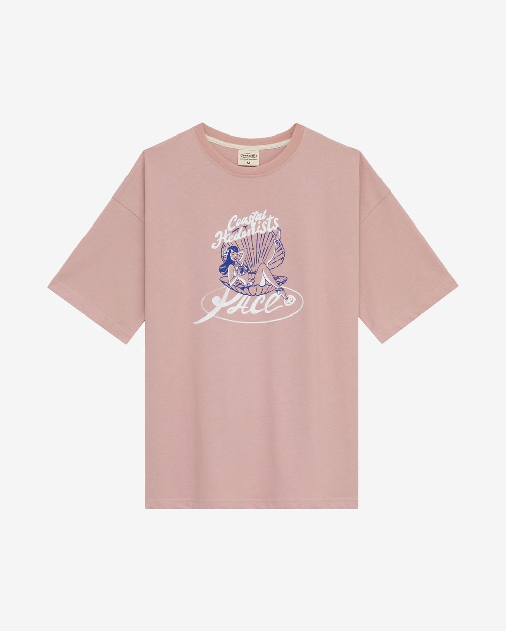 Футболка Miracle Apparel оверсайз Hedonist пудрово-розовая