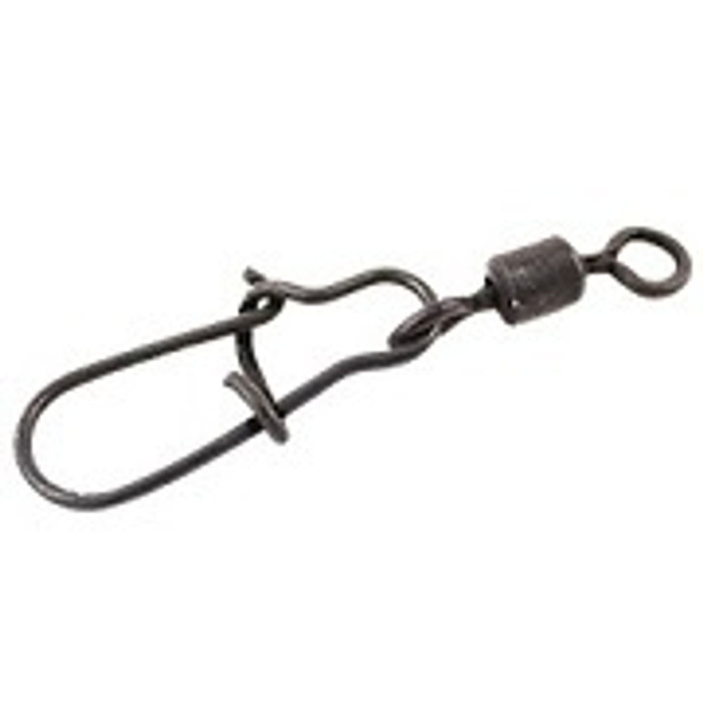 Вертлюг с карабином Intech Quick Lock Snap Rolling Matt black №01 25кг 5шт Dia wire 0.6мм с застежкой Nice