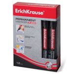 Маркер перманентный (нестираемый) ERICH KRAUSE "P-200", ЧЕРНЫЙ, круглый наконечник, 0,8-2,2 мм, 4777