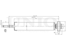 Амортизатор газовый задней подвески UNIO SAB-10474