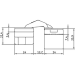 Петля скрытая HH-4 B врезная с 3D-регулировкой вес полотна до 40 кг, цвет черный