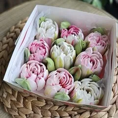 Зефир «Махровые тюльпаны» / 16*16 см