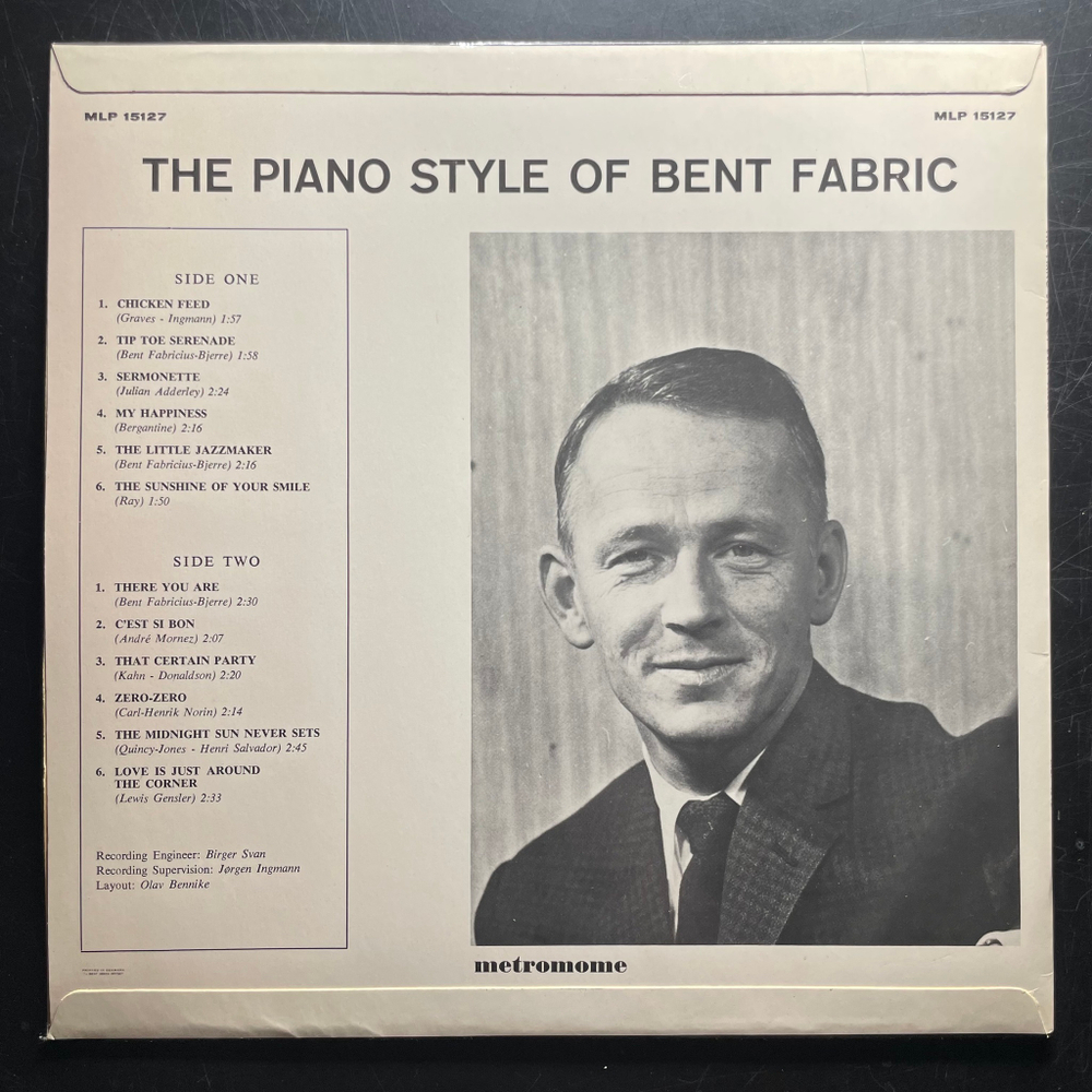 Bent Fabric ‎– The Piano Style Of Bent Fabric (Дания)