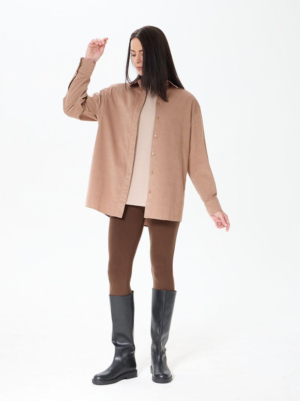 Леггинсы коричневые (Размер L-XL)