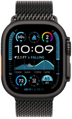 Apple Watch Ultra 2 (2024) 49mm Black Titanium Case with Black Titanium Milanese Loop (L)