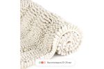 Набор ковриков для ванной и туалета Chenille Home One 50х80, 50х60 U-shape, молочный