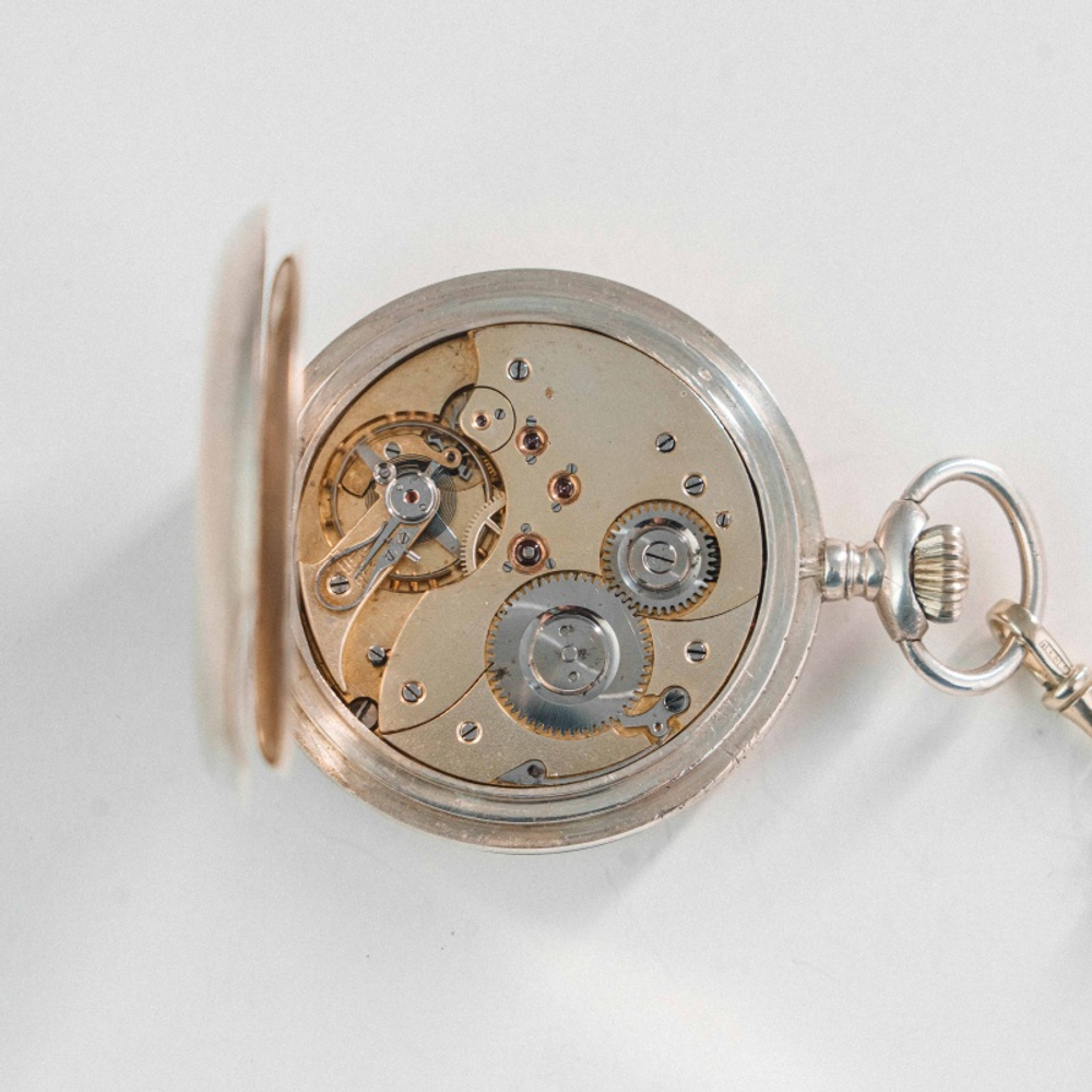 Антикварные серебряные карманные часы «Сальтеръ»