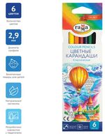 Карандаши цветные ГАММА "Классические", 6 цветов, заточенные, шестигранные, картонная упаковка, 05091801, 050918_01