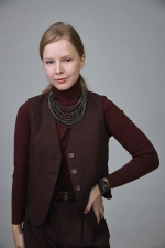 Колье каскад "Венеция" из венец.стекла,оттенки:золото,серебро,черный,коньяк,застежка из натур.кожи