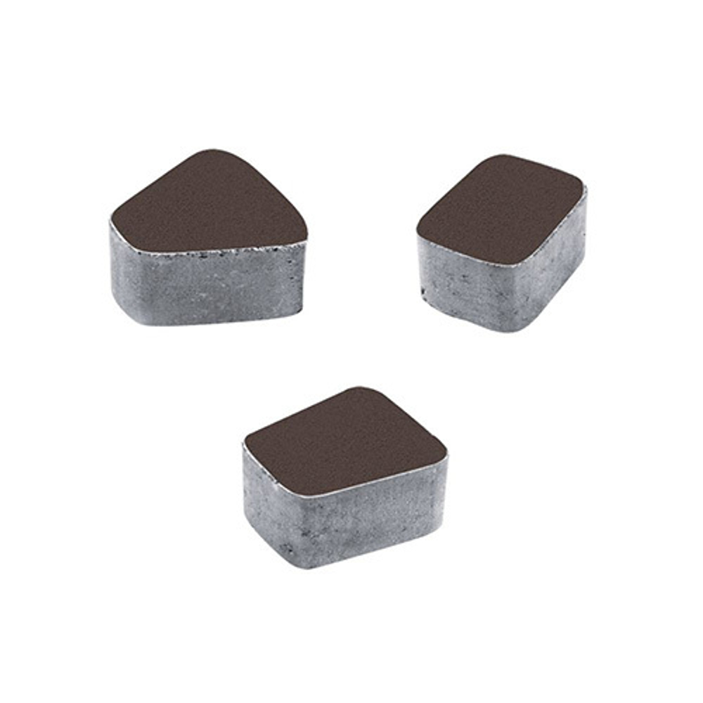 Тротуарная плитка КЛАССИКО (круг) - Стандарт Коричневый, комплект из 3 видов плит