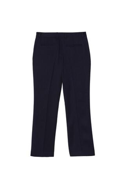 ZARA X BENITO ANTONIO КОСТЮМНЫЕ БРЮКИ-КЛЕШ В ТОНКУЮ ПОЛОСКУ, ТЕМНО-СИНИЙ