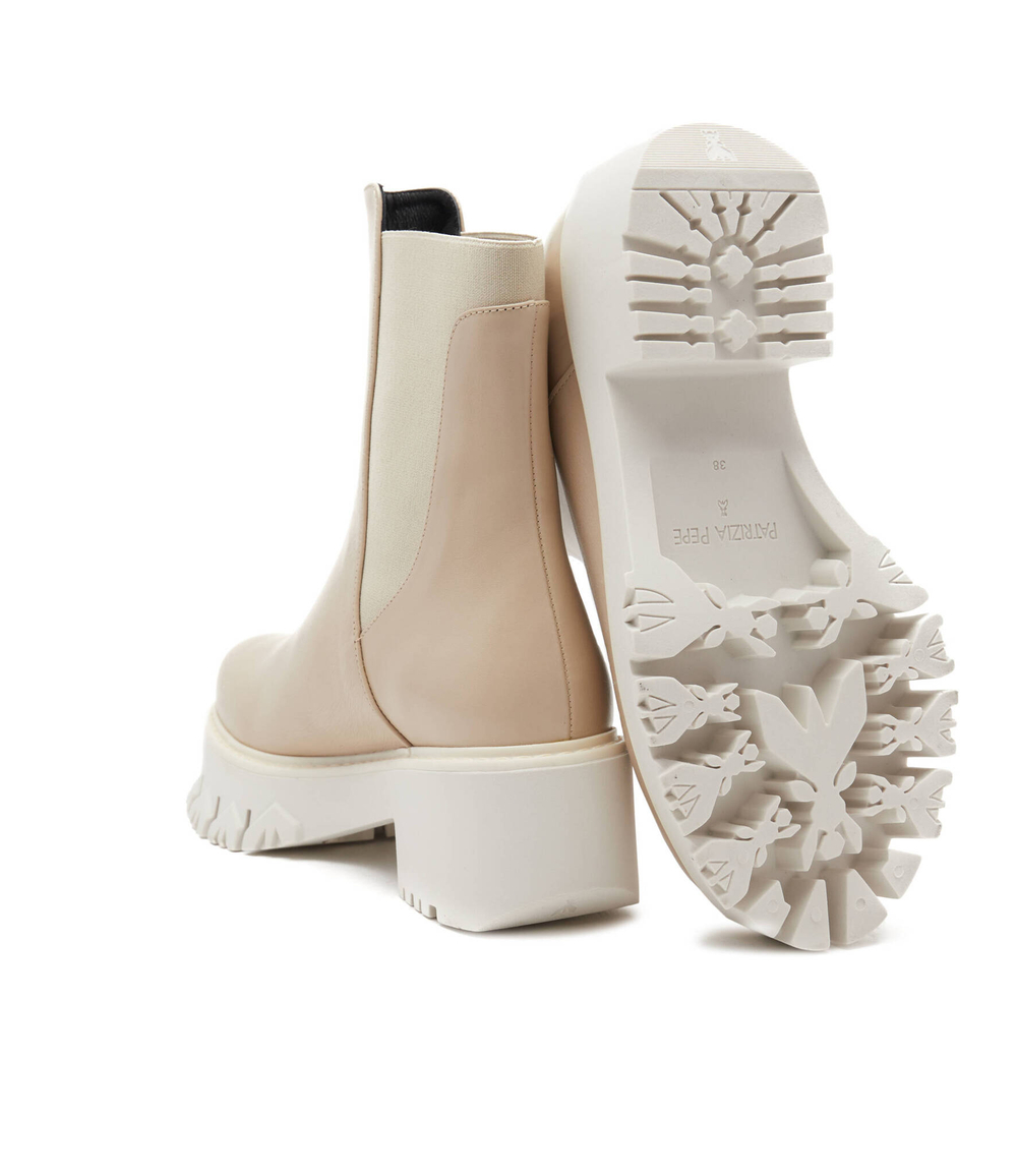 Кожаные ботильоны Patrizia Pepe - бежевый(CY9814 L011)