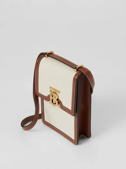 Кожаная сумка Burberry Robin коричневый