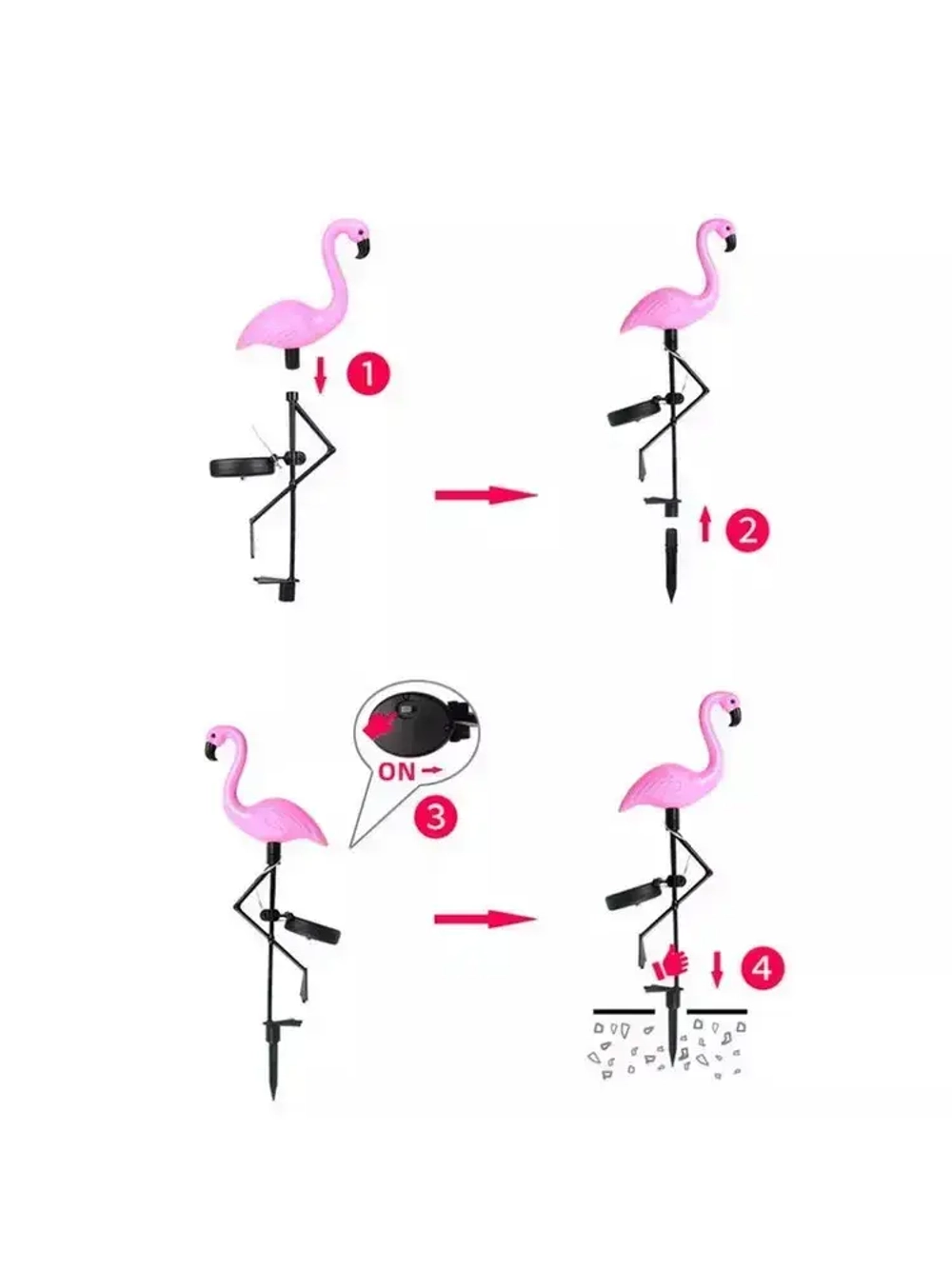 Уличные светильники на солнечной батарее 53 см