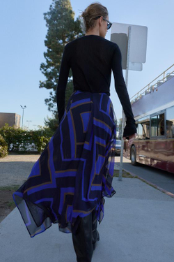 ZARA ЮБКА МИДИ АСИММЕТРИЧНОГО КРОЯ С ПРИНТОМ, РАЗНОЦВЕТНЫЙ