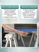 Акриловая краска для мебели и дерева пастельно-синяя 1 литр