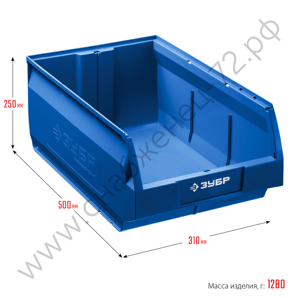 ЗУБР ЛСК-38, 38 л, 500 х 310 х 250 мм, складской лоток, Профессионал (38061-38)