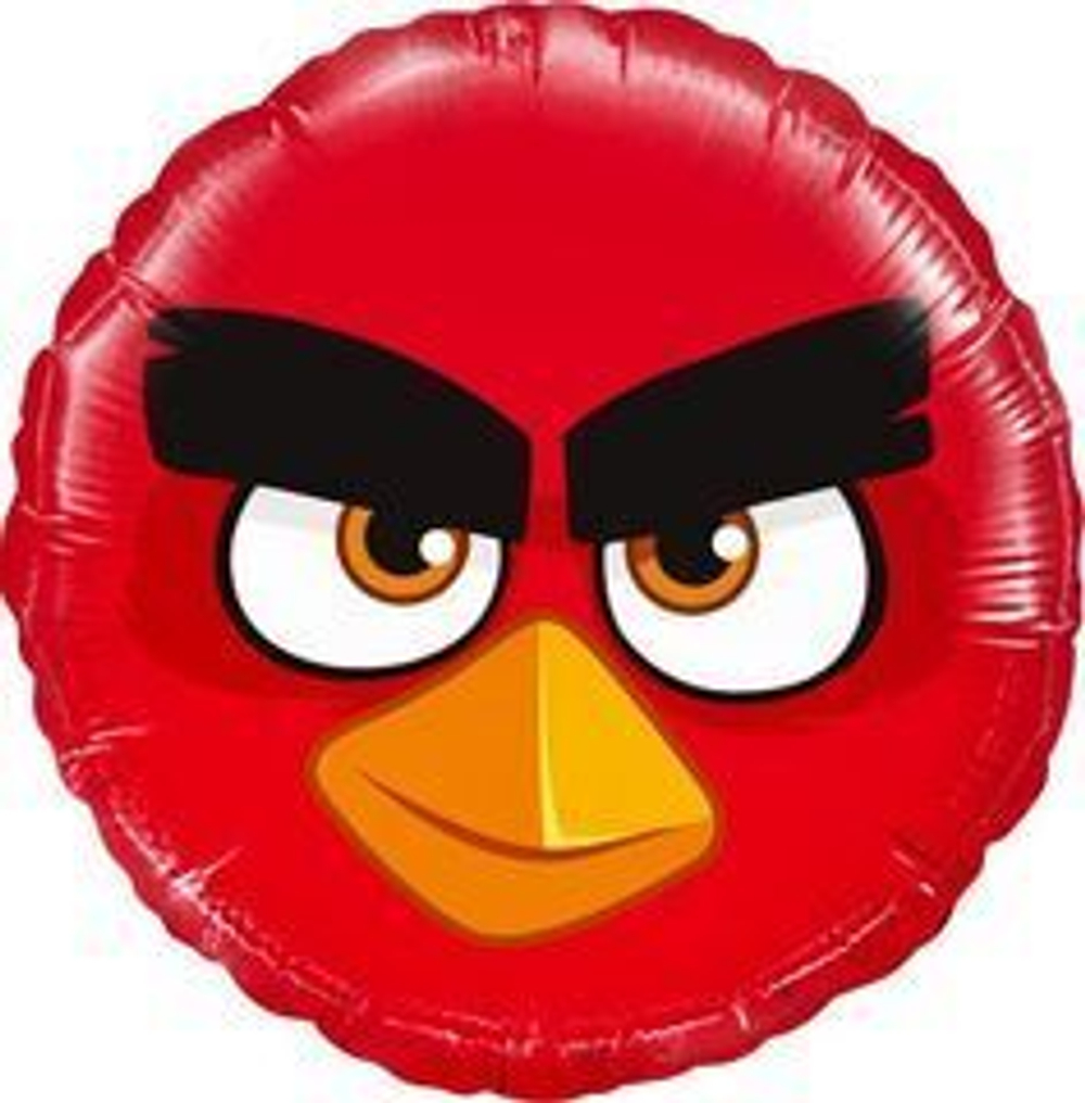 Р 18" Круг, Angry Birds, Красный, 1 шт.