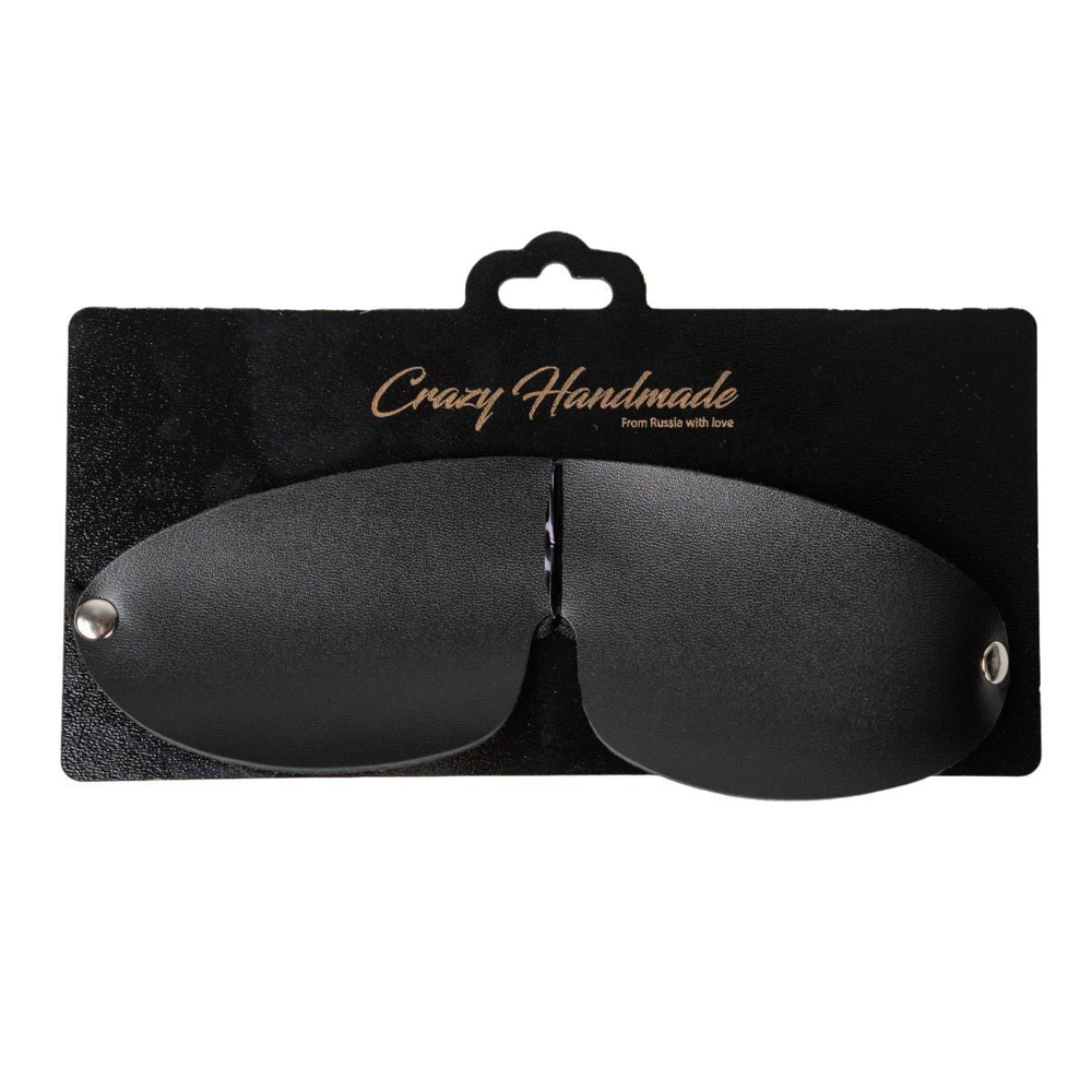 Однослойная закрытая маска из натуральной кожи (Цвет: черный)