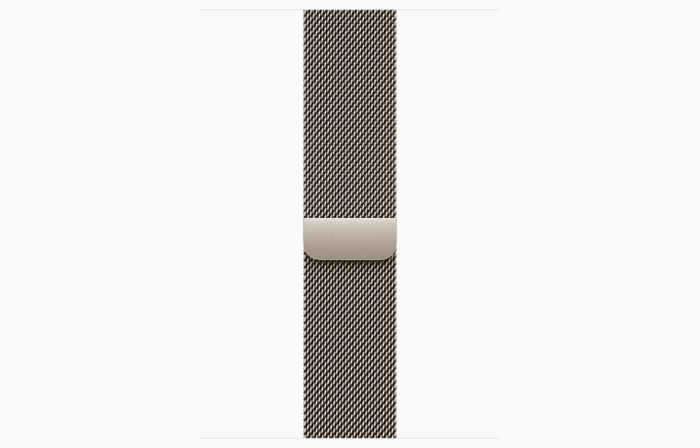 Apple Watch Series 10, 42 мм, титан цвета «Натуральный титан», миланский сетчатый браслет