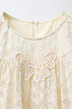 ZARA ПЛАТЬЕ ИЗ ПОЛУПРОЗРАЧНОЙ ТКАНИ, ЭКРЮ