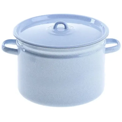 Кастрюля эмалированная 7л цилиндрическая без рисунка С-1620