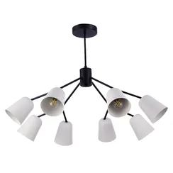 SLE155942-08 Светильник потолочный Черный/Белый E14 8*40W МАРИО