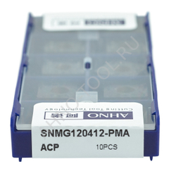 Пластина твердосплавная ISO SNMG120412-PMA ACP20E AHNO по стали, получистовая