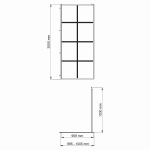 Душевая перегородка WasserKRAFT Glan 100 66W44 черная