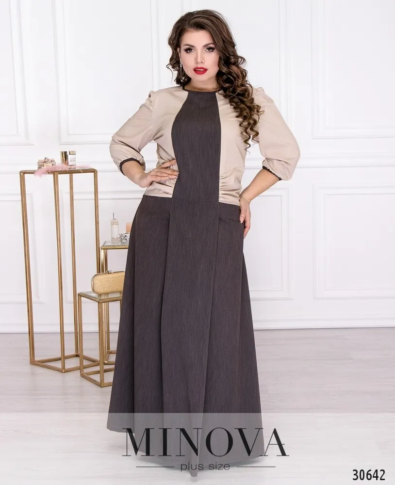 Платье 343-коричневый Minova