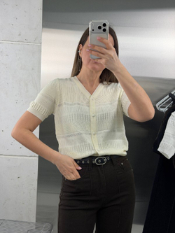 Футболка-поло женская артикул 09028 цвет "бежевый"