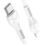 USB-C кабель HOCO X55 Trendy Lightning 8-pin, 3А, PD20W, 1м, PVC (белый)