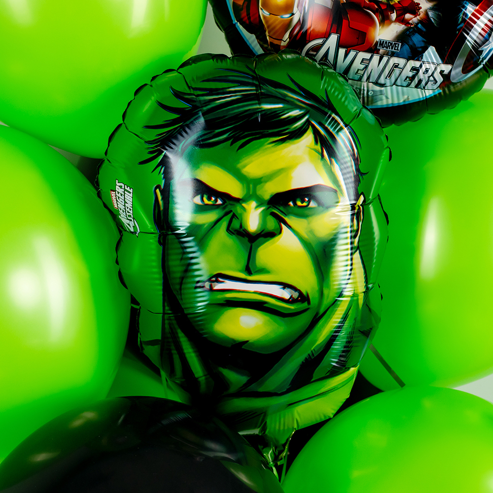 Фольгированный шар-фигура «Голова Халка», 51 см