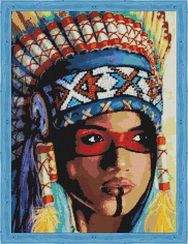 Алмазная вышивка "Индианка", 50х65 см