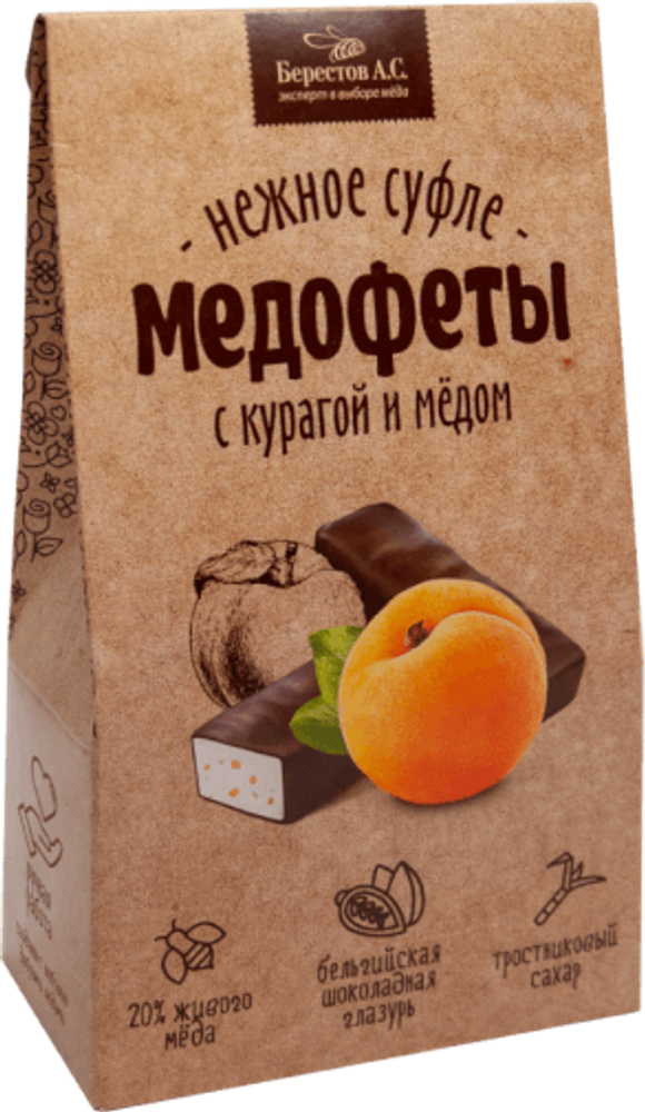 Медофеты Суфле с курагой и медом в шоколадной глазури 150г