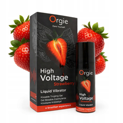 Жидкий вибратор Orgie High Voltage Strawberry усиленный эффект, клубничный вкус, 15 мл