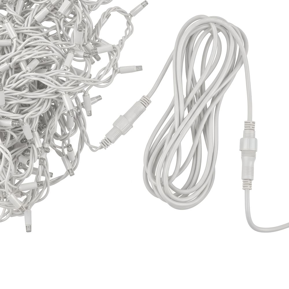 UCX-F90 E-5M-WH Удлинитель для гирлянд серии F90PRO. 5м. Статика-мерцание. IP67. Белый. TM Uniel