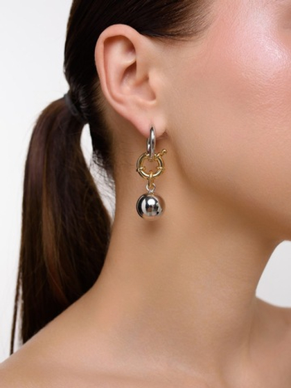 Серьги "Brutal Ball" Bicolor