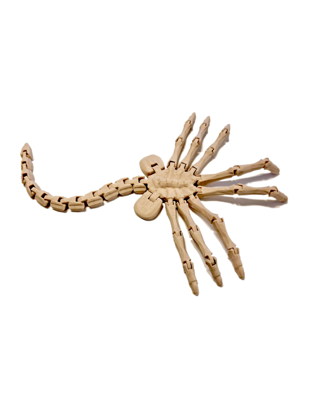 Лицехват из фильма "Чужой", игрушка-антистресс, 3D печать, бежевый