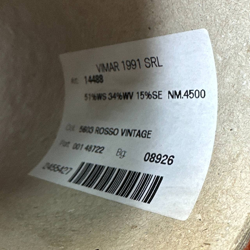 14488 - VIMAR; 51% кашемир, 34% меринос, 15% шёлк; 450м/100гр; col. 5603 Rosso vintage, цвет: оранжевый, апельсин; S503