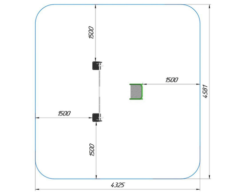Турник-перекладина с регулируемой высотой от 90 см до 260 см СО-12Г