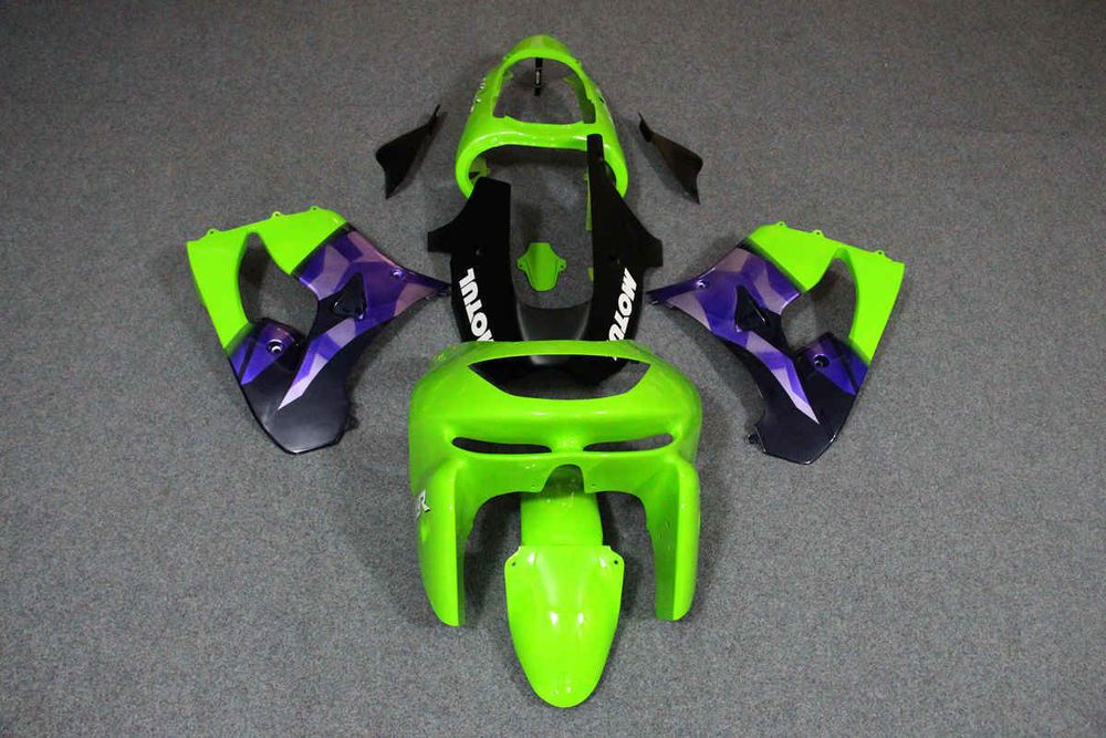 Комплект пластика для мотоцикла Kawasaki ZX-9R 98-99 Зелено-Фиолетовый