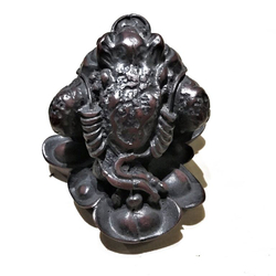 Статуя жаба на лотосе из керамики 6см