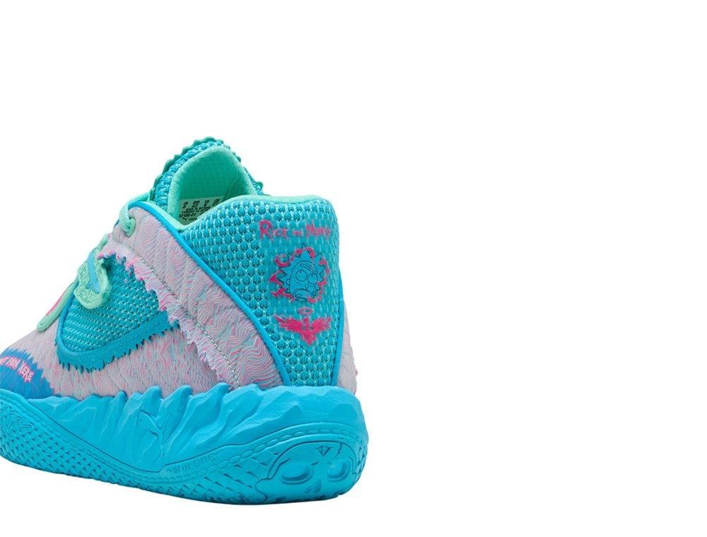 Баскетбольные кроссовки Puma MB.05 x Rick and Morty "Not From Here" Rickie Orange/Electric Peppermint