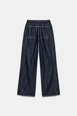 ZARA ДЖИНСЫ Z1975 JOGGER WIDE LEG СО СРЕДНЕЙ ПОСАДКОЙ, СИНИЙ