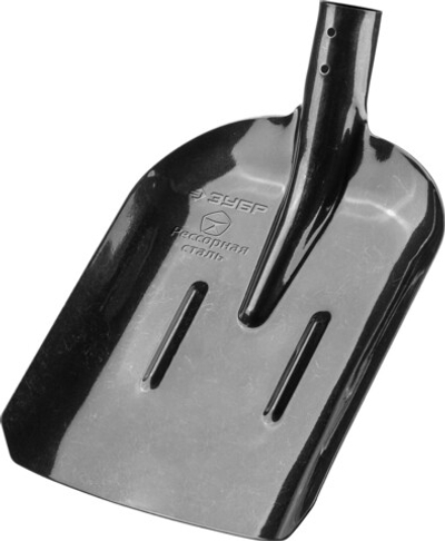 ЗУБР ПРОФИ-5, 350 х 230 мм, полотно рессорная сталь 1.6 мм закалено, с ребрами жесткости, без черенка, тип ЛСП, совковая лопата, Профессионал (39452)