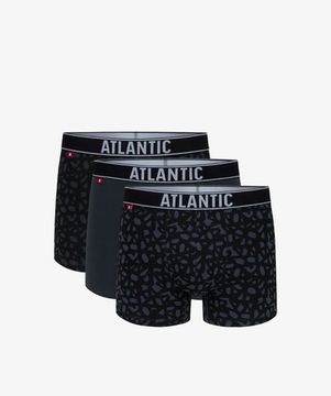 Трусы мужские боксеры (3шт), Atlantic 3MH-173, темный хаки + графит