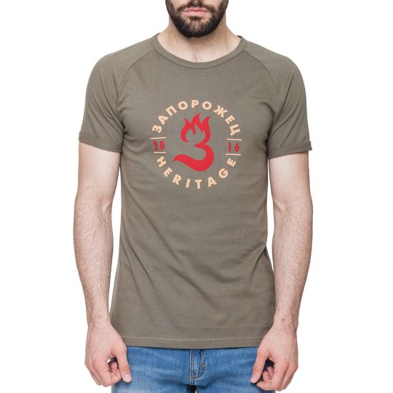Футболка ЗАПОРОЖЕЦ Пламя Хаки