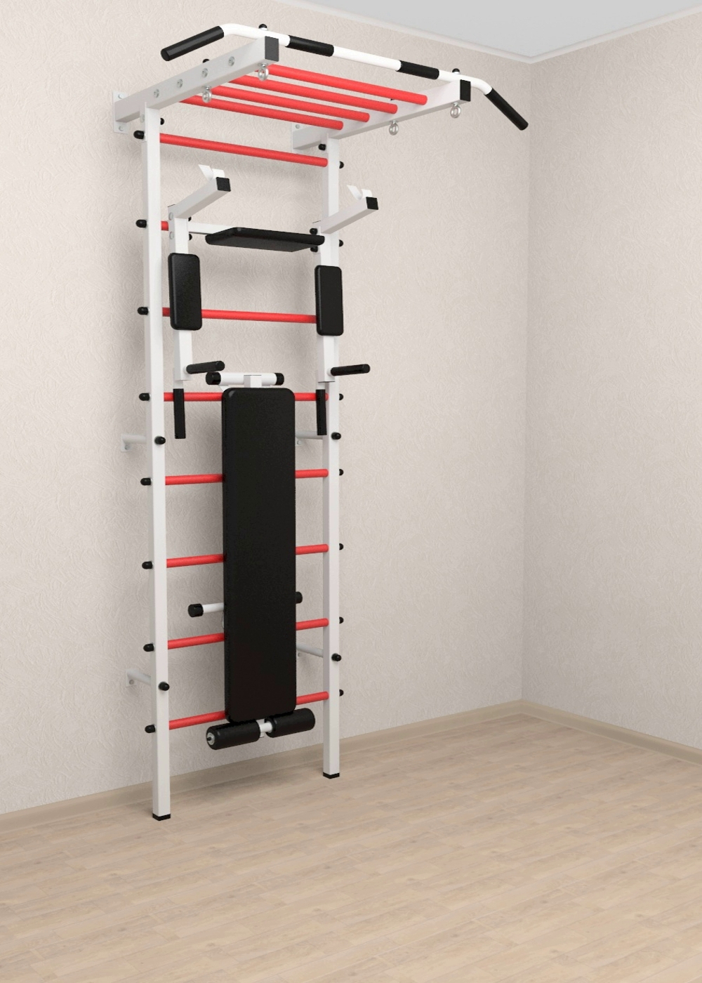 Шведская стенка Sv Pro рукоход 854 (Турник Pro рукоход/Брусья/стойка/Скамья)