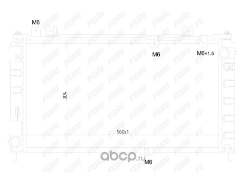 Радиатор основ. алюм. /2190, Datsun/ с 2015г. с кондиц. (FEHU)